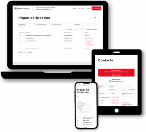 Plateforme Gestion-crise.ch sur ordinateur, tablette et mobile