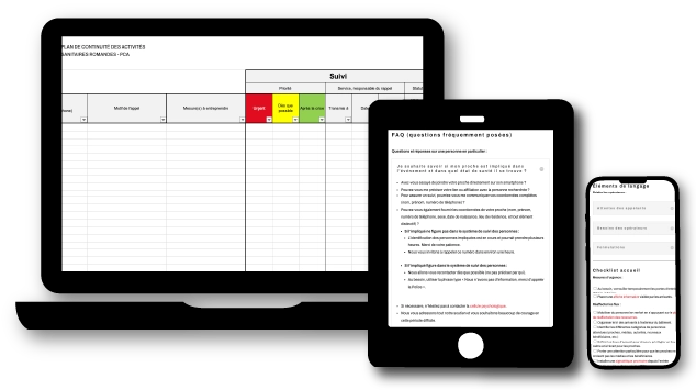Hotline de crise et accueil des proches pour gérer les appels et informer les familles lors d’une situation exceptionnelle.